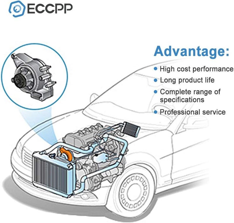 ECCPP Water Pump for 2005-2007 Ford Five Hundred, Freestyle, and Mercury Montego 3.0L - Image 4