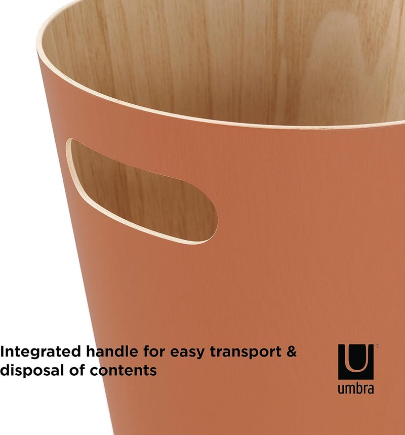 Umbra Woodrow 2 Gallon Modern Wooden Trash Can, Wastebasket, Garbage Can or Recycling Bin for Home or Office, Sierra - Image 4