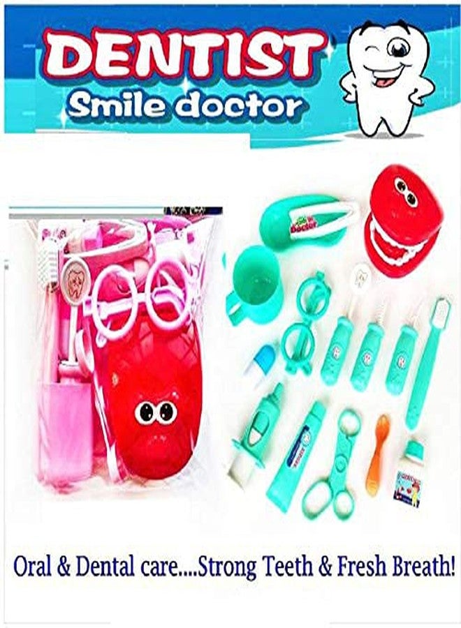 KITIKITTZ KITI Kits® 15 Pieces Dentist Doctor Medical Set for Kids | Pretend Play Medical Kit | Perfect Role Play Toy Set for Kids | Doctor Dentist Denture Toys - Image 2