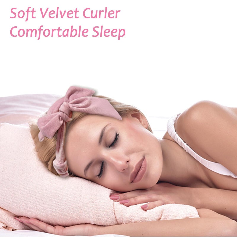 Yampahpa Heatless Curls Overnight Headband, 70'' No Heat Hair Curlers for Medium Long Hair, Pink - Image 2