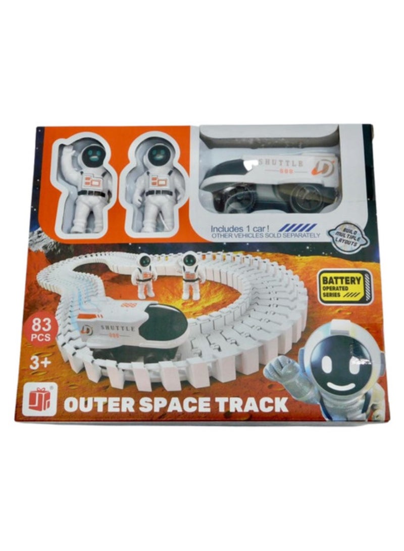 Outer Space Space Track and Vehicle Playset for Kids – STEM Educational Outer Space-Themed Adventure Set with Interlocking Tracks, Space Car, and 2 Astronaut Dolls – Imaginative Learning Toy for Boys and Girls Ages 4 to 10 – Preschool Gift for Creativity and Exploration - Image 3