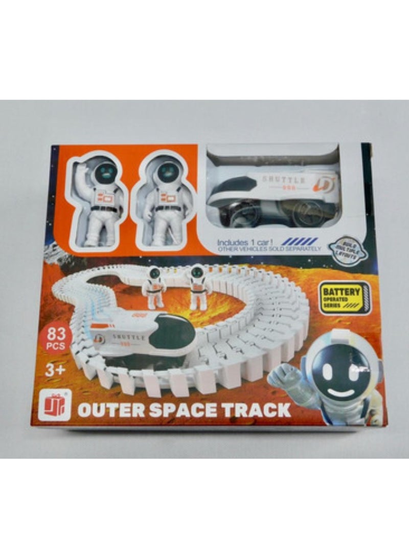 Outer Space Space Track and Vehicle Playset for Kids – STEM Educational Outer Space-Themed Adventure Set with Interlocking Tracks, Space Car, and 2 Astronaut Dolls – Imaginative Learning Toy for Boys and Girls Ages 4 to 10 – Preschool Gift for Creativity and Exploration - Image 4