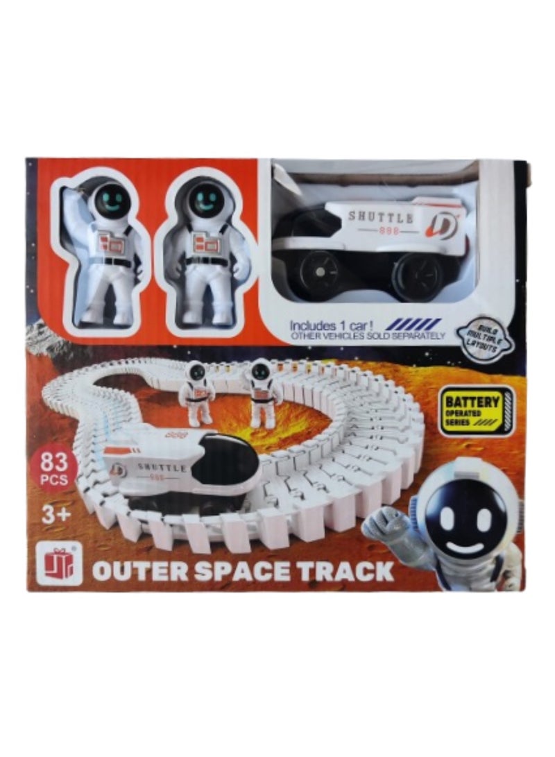 Outer Space Space Track and Vehicle Playset for Kids – STEM Educational Outer Space-Themed Adventure Set with Interlocking Tracks, Space Car, and 2 Astronaut Dolls – Imaginative Learning Toy for Boys and Girls Ages 4 to 10 – Preschool Gift for Creativity and Exploration - Image 5