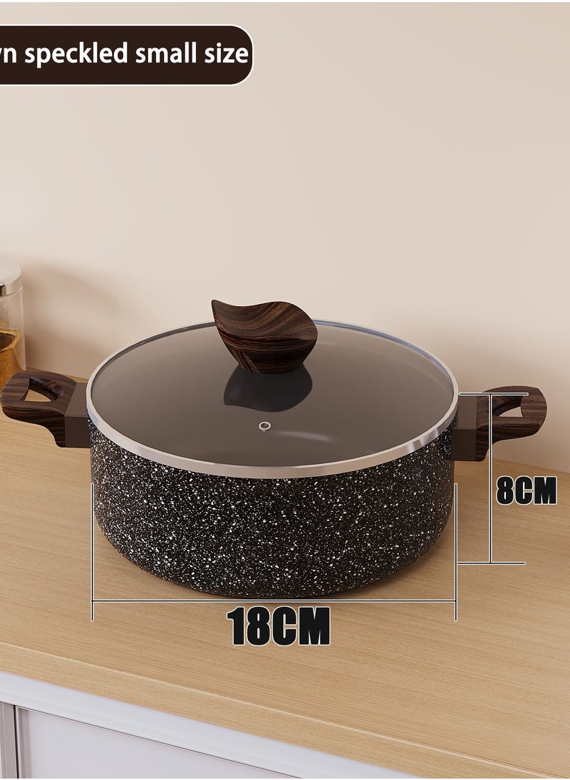 Baroly - 6 Piece Granite Cookware Set Brown 22-20-18 centimeter - Image 1