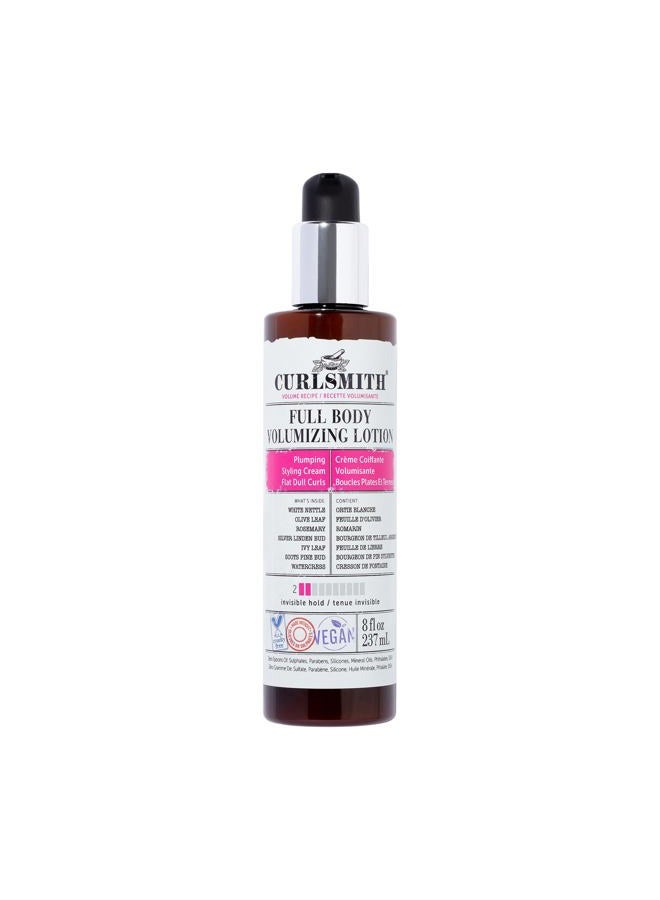 CURLSMITH Full Body Volumizing Hair Lotion, Curl Definition, Instant Volume and Non-Sticky, for Wavy, Curly or Coily Hair, Vegan (237ml/8fl oz) - Image 1