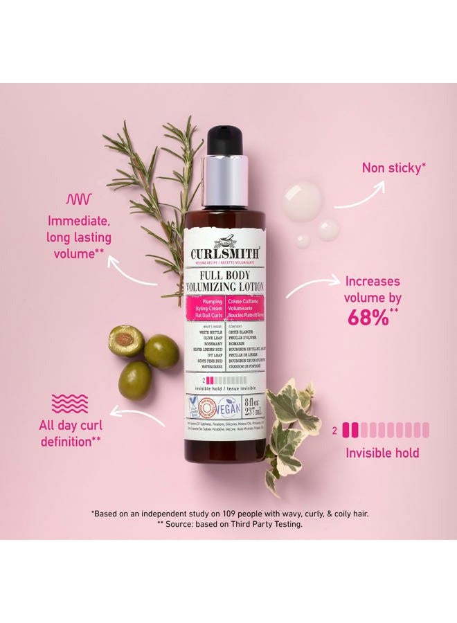CURLSMITH Full Body Volumizing Hair Lotion, Curl Definition, Instant Volume and Non-Sticky, for Wavy, Curly or Coily Hair, Vegan (237ml/8fl oz) - Image 2