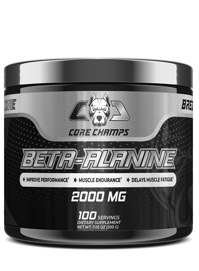 CORE CHAMPS Beta-Alanine 2000MG, 200g Unflavored 100 Servings