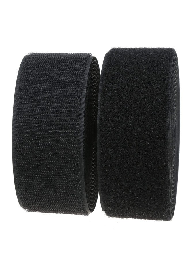 COTOWIN 1.5" Black Nylon Hook & Loop,Sew on Fastener Tape,3-Yard - Image 1