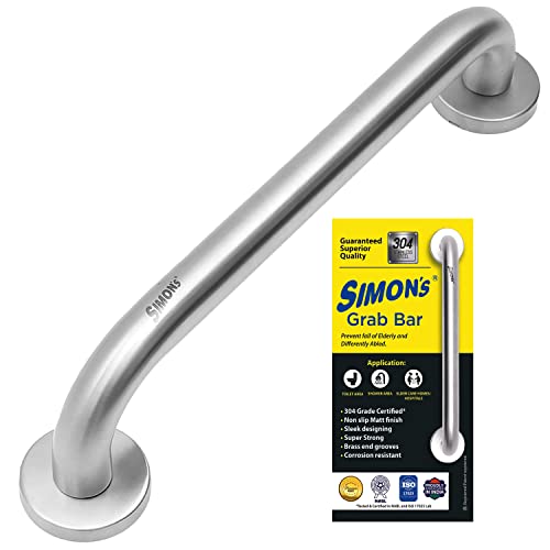 Simon's 100% Stainless Steel 304 Heavy Duty Grab bar for Bathroom handrailing and Safety Handle for Elderly - 24 inch - Image 1