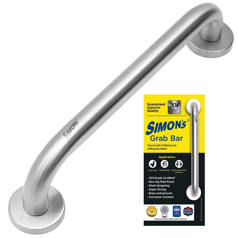 Simon's 100% Stainless Steel 304 Heavy Duty Grab bar for Bathroom handrailing and Safety Handle for Elderly - 24 inch - Image 4