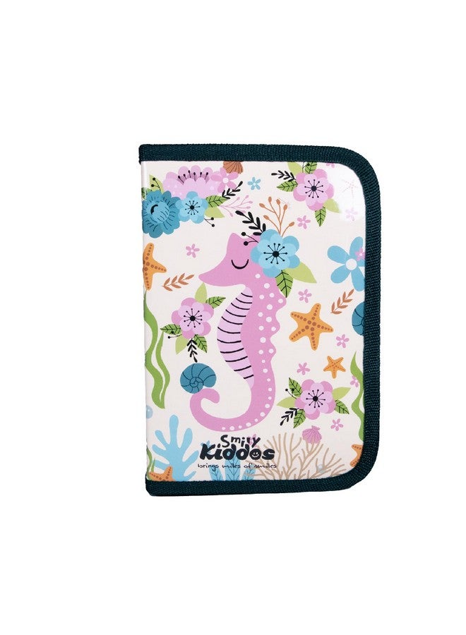 سمايلي كيدوز حقيبة أدوات مكتبية Smily Kiddos بتصميم محيطي (أصفر) حقيبة أقلام مكتبية للبنات والأولاد هدية رائعة للأطفال للوازم المدرسية وحقيبة أقلام EVA - Image 1