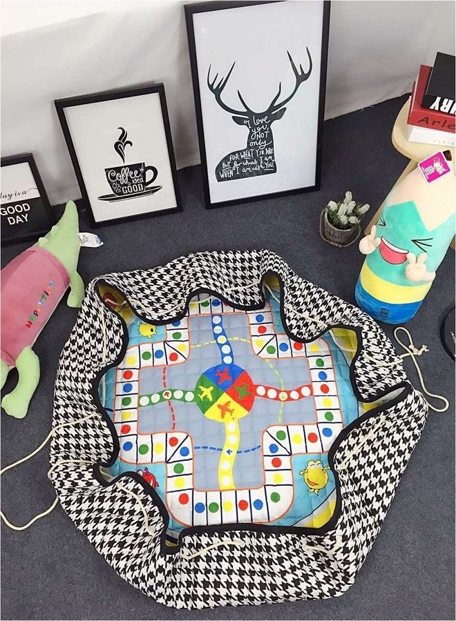 The Tickle Toe Cotton Quilted Reversible Cars Playmat or Activity Mat Cum Storage Bag (Multicolour) - Image 5