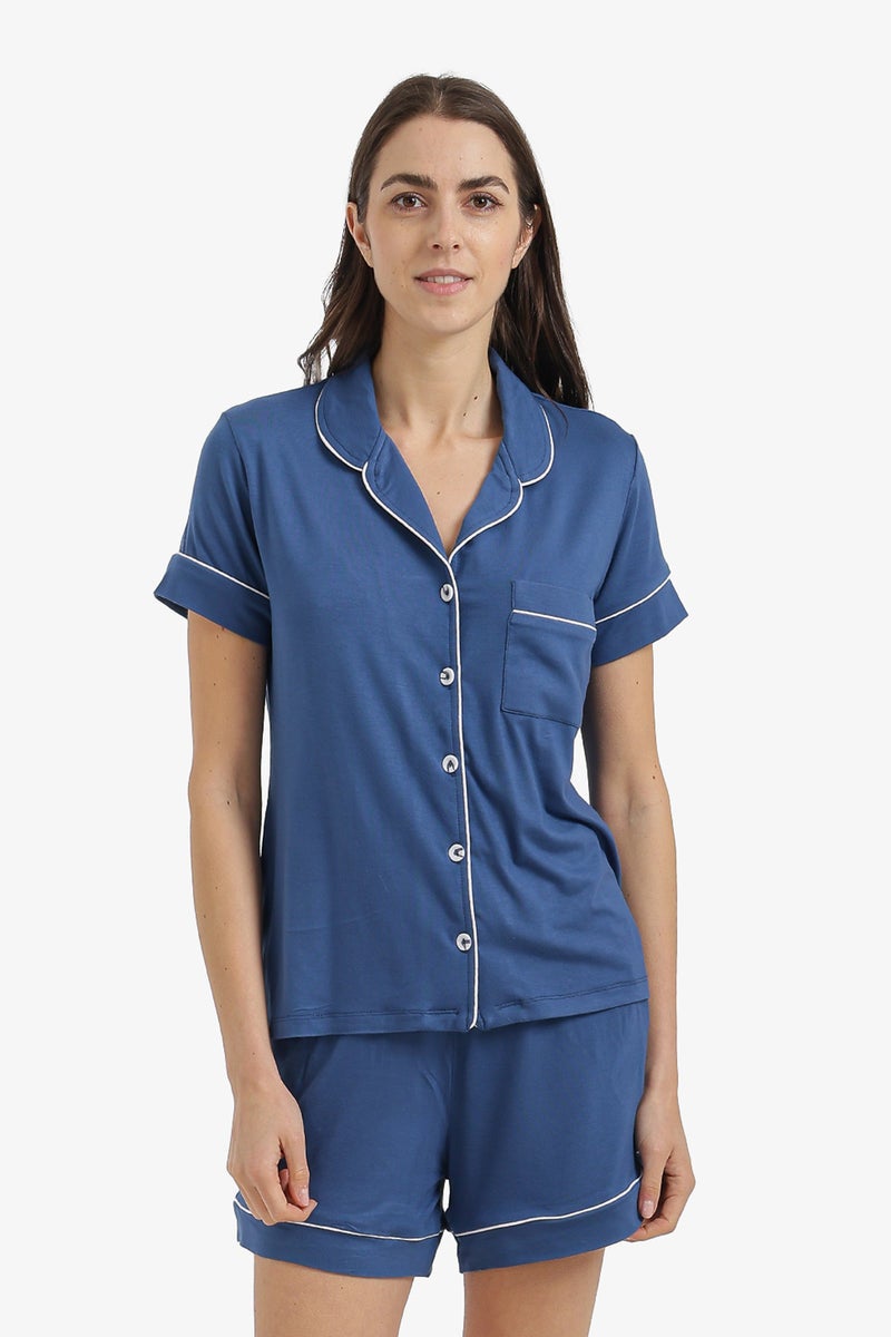 Carina Piped Short Pyjama Set - Image 1