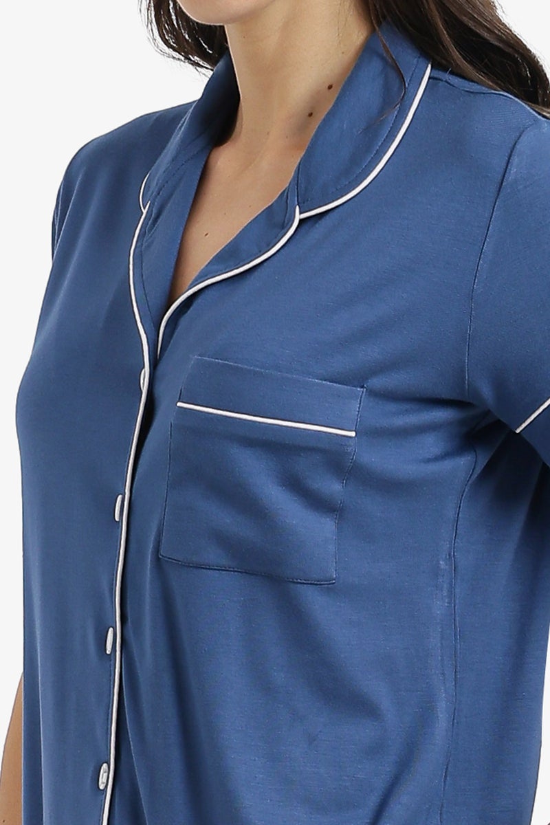 Carina Piped Short Pyjama Set - Image 5