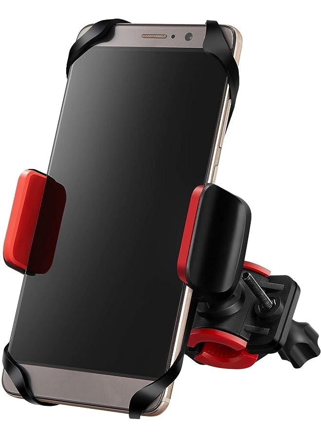PROMASS Phone Mount for Bicycle Motorcycle Handlebar - Universal Adjustable Bike Phone Holder for Smart Phone Apple iPhone Galaxy - Image 1