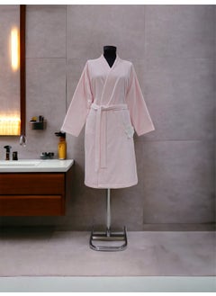 Tanem Home Cotton Embroidered Women's Bathrobe | Pink Bathrobe | Dowry 
