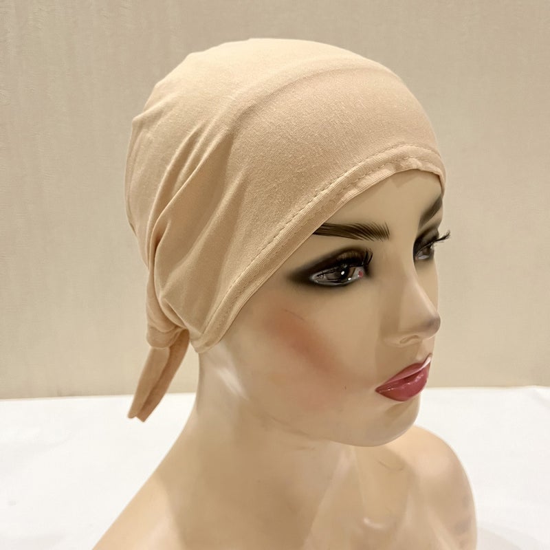Cotton Strap Headband Hat Hijab Base Cap Malay Gauze H048 - Image 1