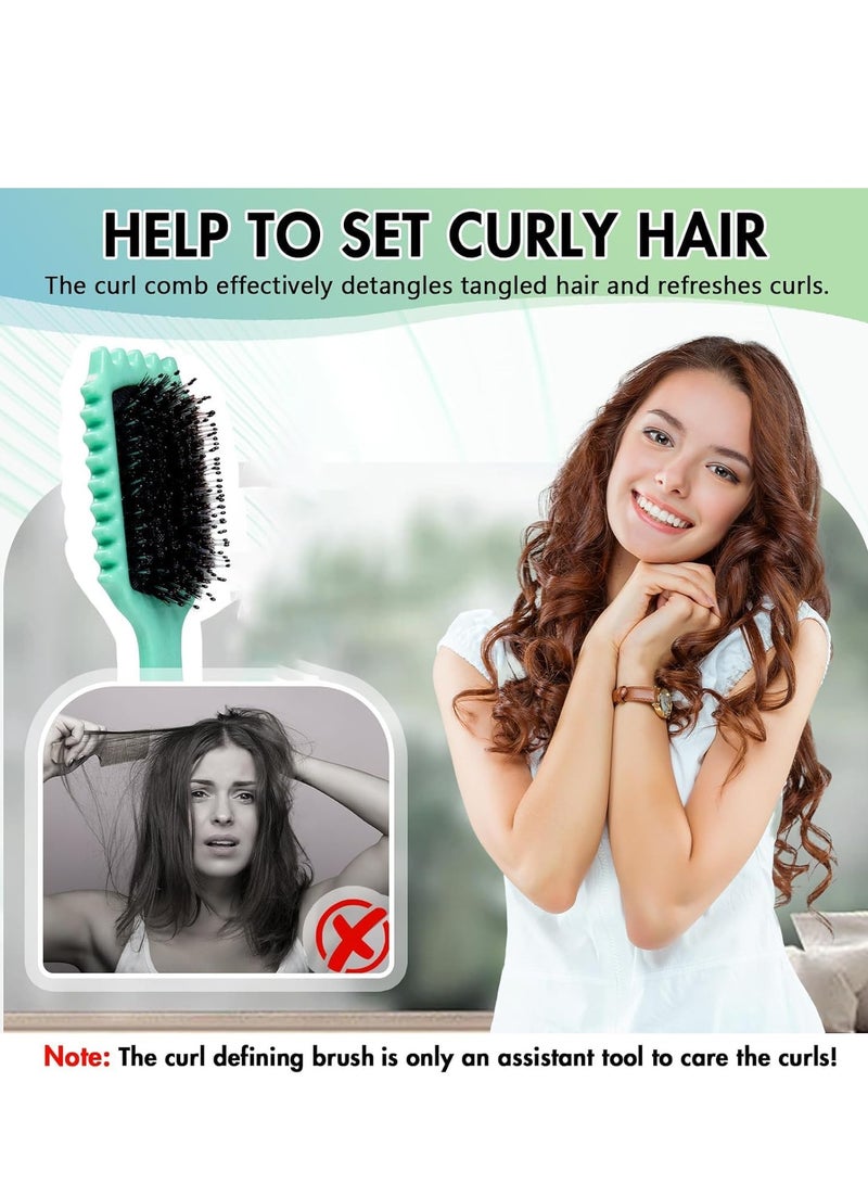 general Curl Defining Brush, Curly Hair Brush, Curl Defining Brush, for Combing and Shaping Men and Women, Reduces Pulling and Separating Curls for Defined Curls - Image 3