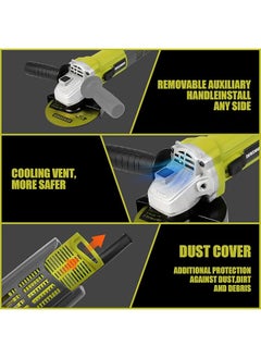 DEWINNER Angle Grinder Corded Cutting Grinding Polishing With Disc Side Handle 850 W 220 240 V Cutter Adjustable Pin 115Mm+ 6 Discs  - Image 5