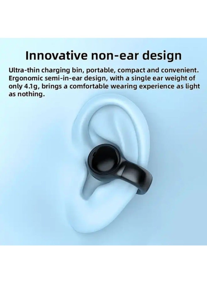 WAIKIL Wireless Bone Conduction Earphones, Ear Clip, Sports Earplugs,Black  - Image 4