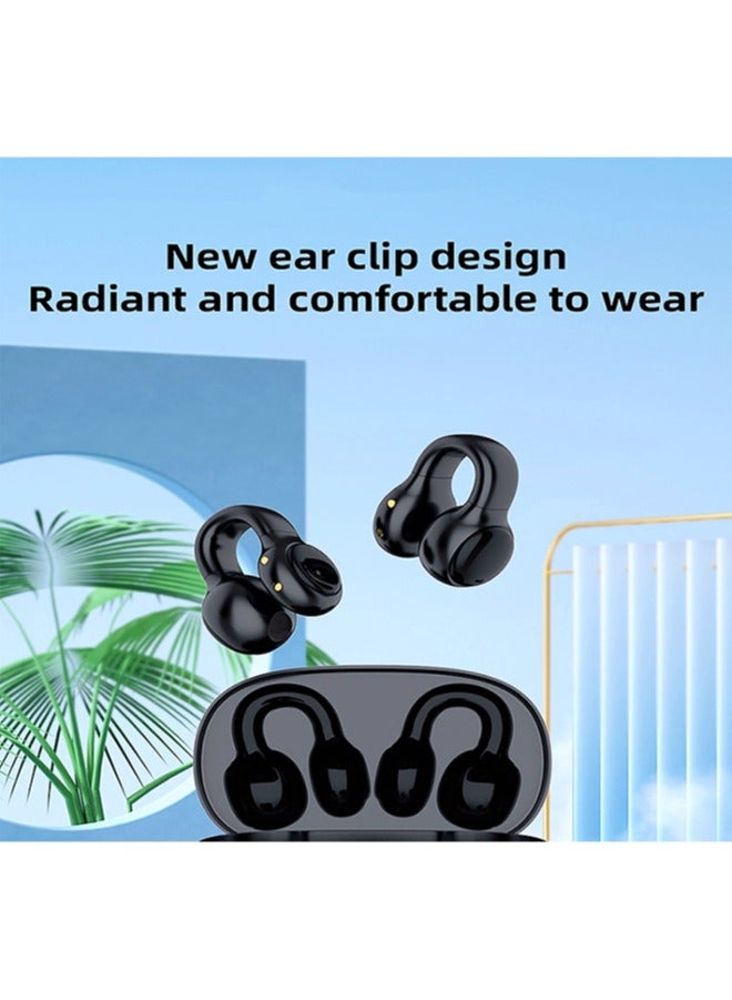 WAIKIL Wireless Bone Conduction Earphones, Ear Clip, Sports Earplugs,Black  - Image 2