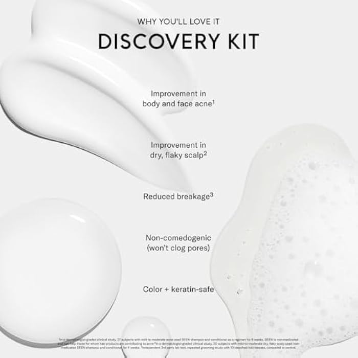 SEEN Discovery Kit - Fragrance Free - Non-Comedogenic Hair Set- Dermatologist-Developed - Safe for Sensitive, Eczema & Acne Prone Skin - Image 3