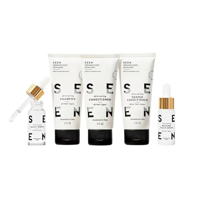 SEEN Discovery Kit - Fragrance Free - Non-Comedogenic Hair Set- Dermatologist-Developed - Safe for Sensitive, Eczema & Acne Prone Skin - Image 1