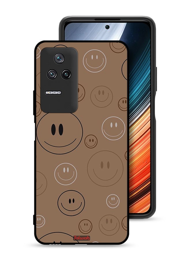 Tolwak Xiaomi Poco F4 Protective Case Cover Smiley Faces Pattern - Image 1