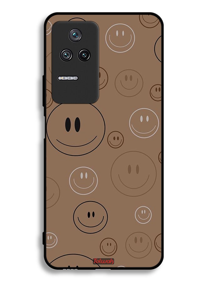 Tolwak Xiaomi Poco F4 Protective Case Cover Smiley Faces Pattern - Image 2