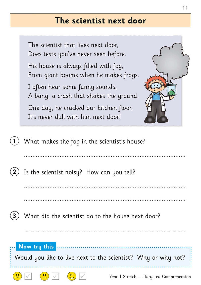 Ks1 English Year 1 Stretch Reading Comprehension Targeted Question Book With Answers - Image 4