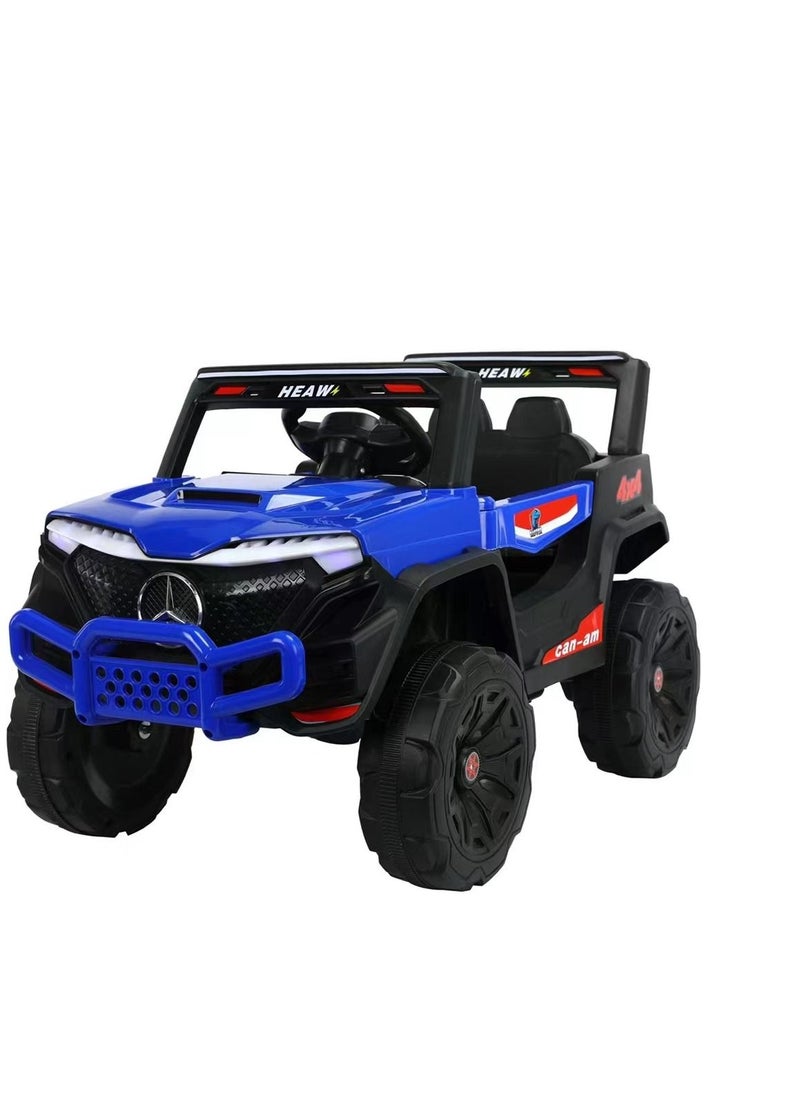 null - Techplus Children Ride Dual Drive Electric Car Race Winner Desert Safari Ride Thumper Buggy Blue - Image 1