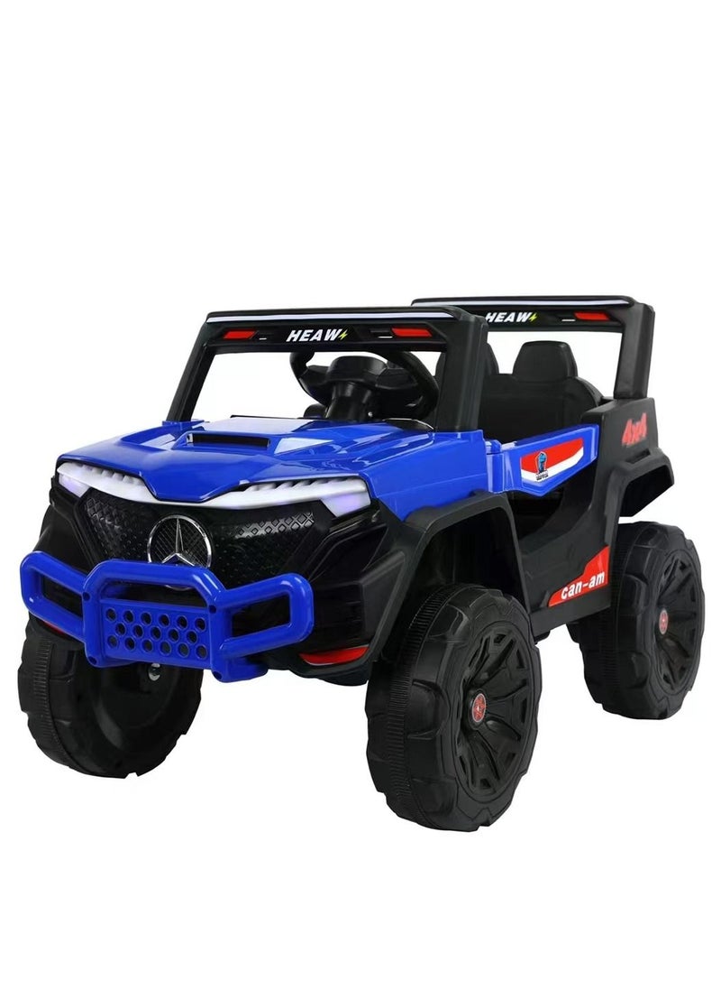 null - Techplus Children Ride Dual Drive Electric Car Race Winner Desert Safari Ride Thumper Buggy Blue - Image 1