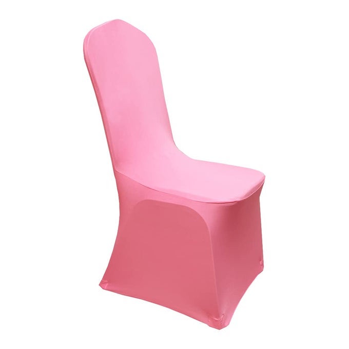 Spandex Dining Chair Cover Covers Slipcover for Wedding Banquet Light Pink