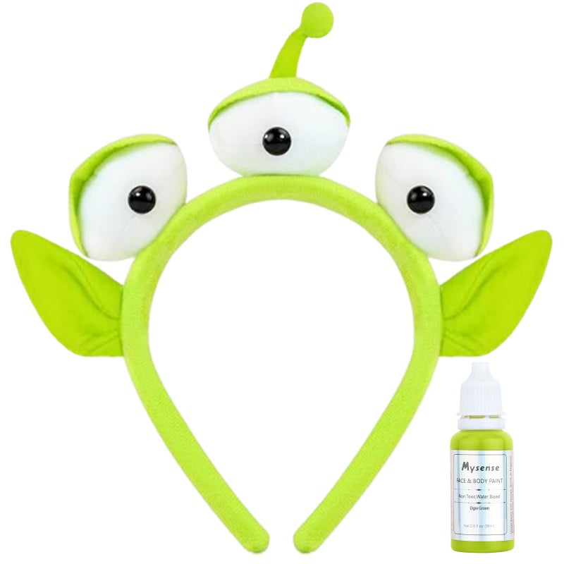 Mysense Alien Headband and Ogre Green Face Paint KitAlien Costume Accessories for Women AdultsHalloween Ears Headband for Cosplay Theme Parties - Image 3