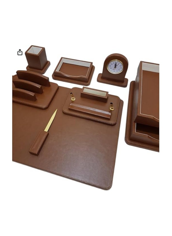 Generic Luxury 8-piece office set made of Formica and leather  - Image 2
