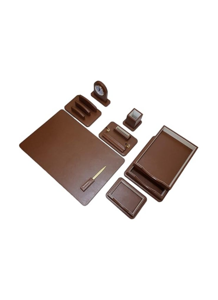 Generic Luxury 8-piece office set made of Formica and leather  - Image 1