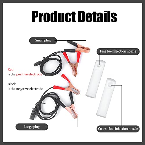 HAOBO Fuel Injector Cleaner Kit, Universal Fuel Injector Flush Cleaner Adapter DIY Cleaning Tool Kit with Test Lead, Car Accessories for 12-24V Auto Car Diesel Gas Fuel Injector - Image 3