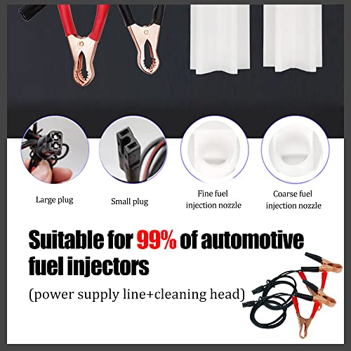 HAOBO Fuel Injector Cleaner Kit, Universal Fuel Injector Flush Cleaner Adapter DIY Cleaning Tool Kit with Test Lead, Car Accessories for 12-24V Auto Car Diesel Gas Fuel Injector - Image 4