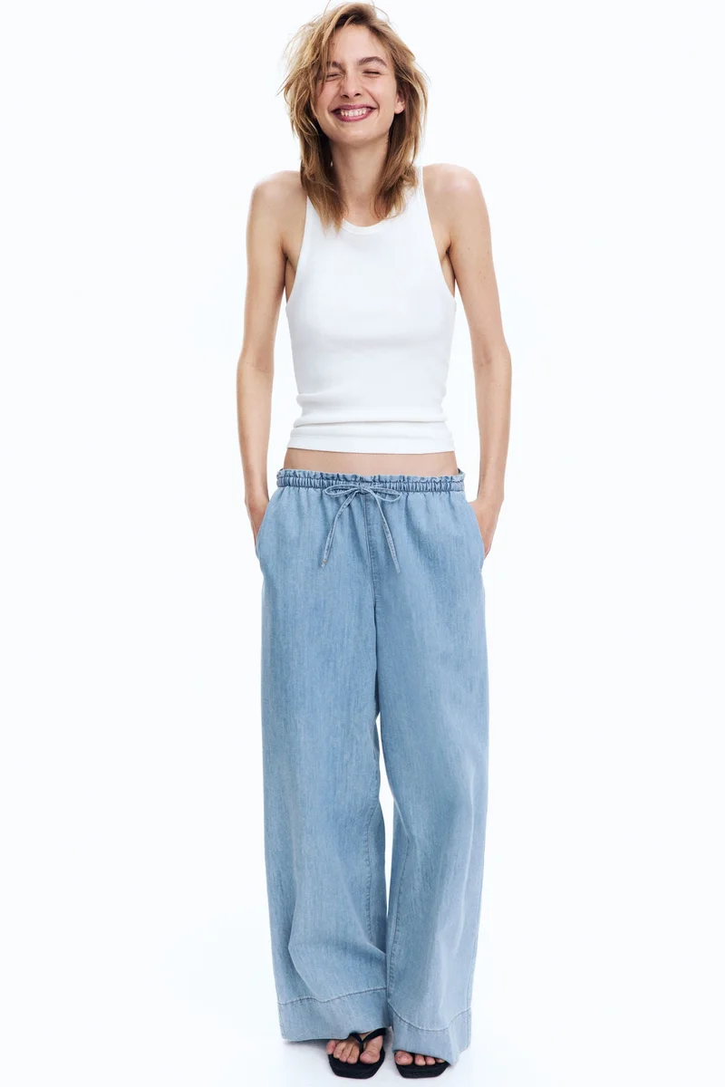 H&M Denim pull-on trousers