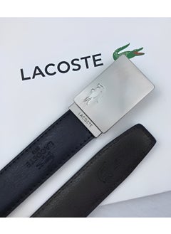 لاكوست حزام جلدي للرجال من لاكوست قابل للعكس مع مشبكين  - Image 3