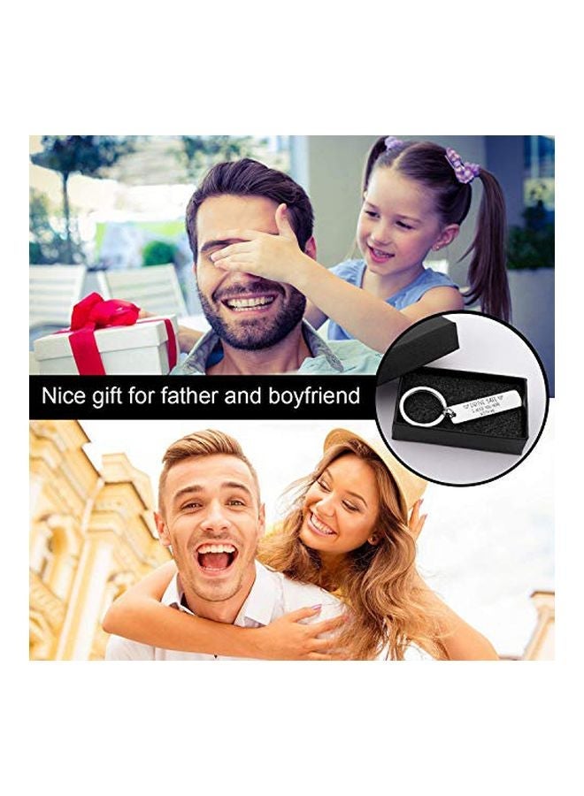 وولزونر Drive Safe I Need You Here With Me Keychain Silver/Black - Image 4