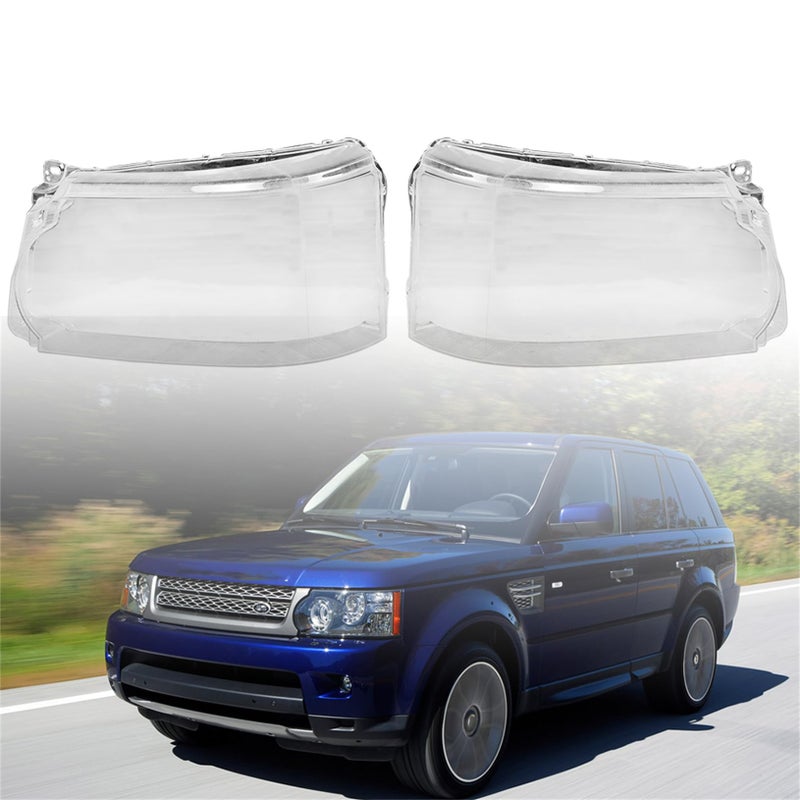 غطاء عدسة المصابيح الأمامية بديل لسيارة روفر رينج روفر سبورت 2010-2013 للجانب السائق والراكب