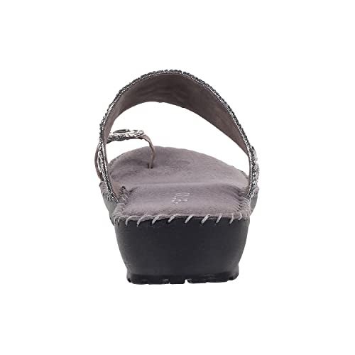 Metro Womens Synthetic Gun Metal Slip Ons (Size (5 UK (38 EU)) - Image 4