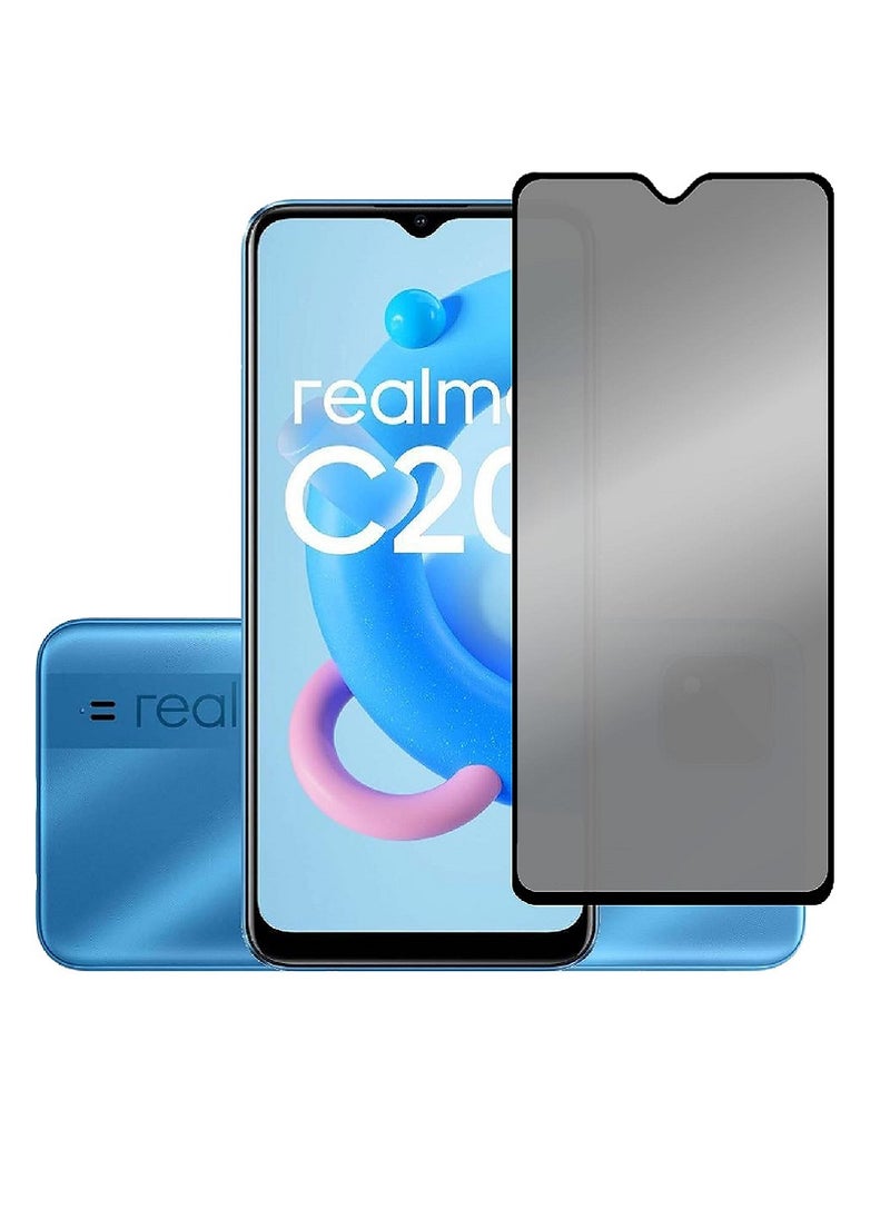 Super Tempered Glass Screen Protector Anti-Spy Privacy Designed For Realme C20A  Full Screen Coverage And Bubble Free - Image 1