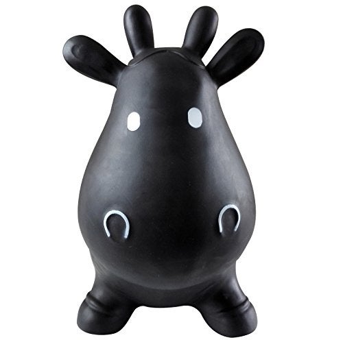 AppleRound Inflatable Rideon Bouncy Animal Hopper Horse Cow or Unicorn Kids Space Hopper Bouncer with Hand Pump Jumping Toy for IndoorOutdoor Play - Image 1