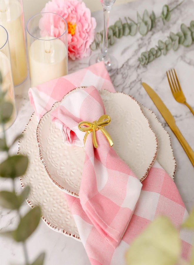 wonlex 20 Pcs Gold Bow Napkin Rings, Alloy Butterfly Napkin Serviette Buckles Metallic Adornment for Easter Table Kitchen Dinner Party Wedding - Image 2