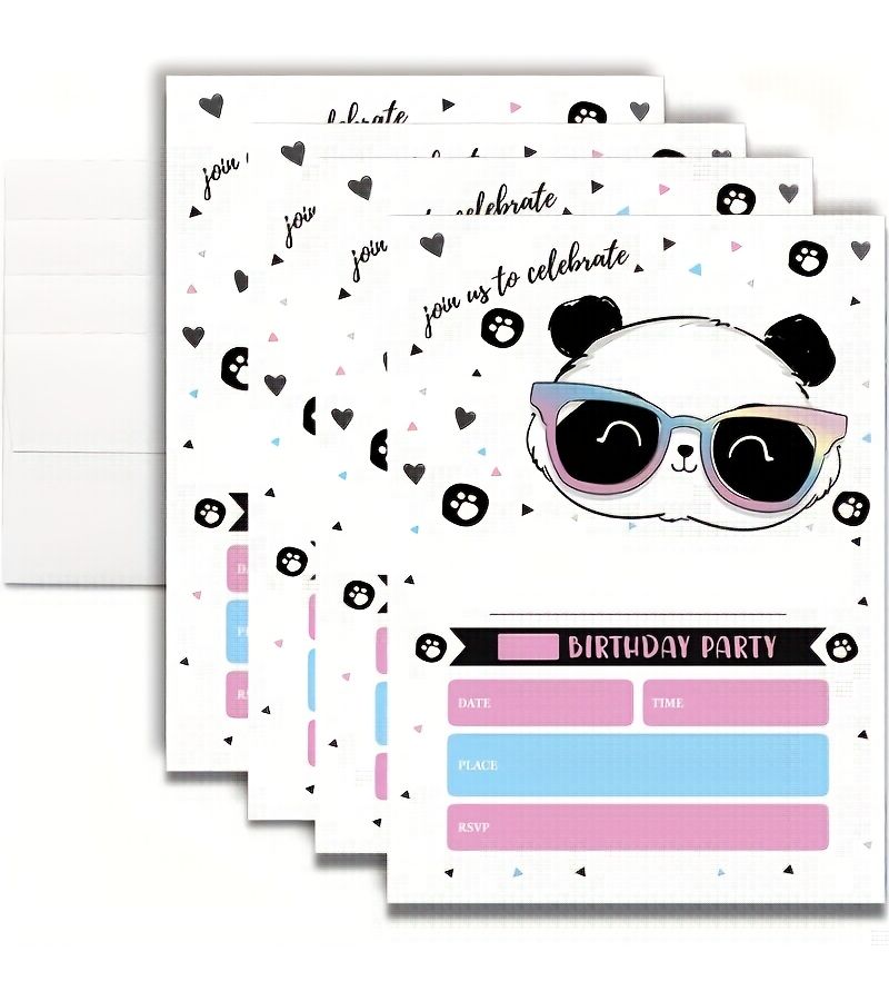 Set Of 12 Animal Themed Birthday Invitation Cards With Envelopes Featuring A Leopard Print Design Perfect For Various Celebrations Including Birthdays Weddings Halloween Christmas And New Year - Image 2