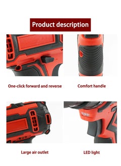 WAMIT 48V Cordless Drill Set, 128PCS Electric Drill Tool Kit with 3/8" Keyless Chuck of Metal & 18+2 Clutch with Impact, Max Torque 40Nm, 2-Variable Speed, Professional Household Home Tool Kit Set  - Image 3