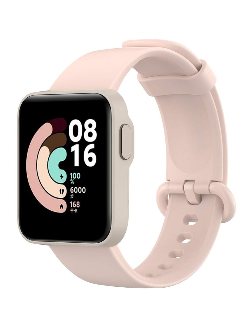 ten.tech - TenTech  Soft Silicone Sports Band for Xiaomi Mi Watch Lite / Redmi Watch Smart Watch Breathable Band for Xiaomi Mi Watch Lite - Light pink - Image 1