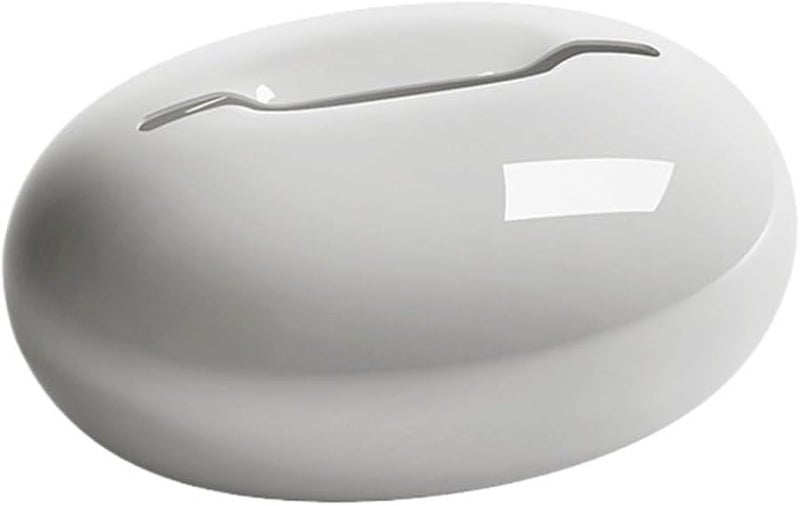 صندوق مناديل مكتبية أحادي الطبقة أبيض، صندوق مناديل منزلية لغرفة الفن، طاولة شاي، صندوق ورق على شكل قطرة ماء - Image 1